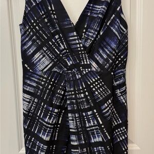 Banana Republic Navy and Black Midi Dress